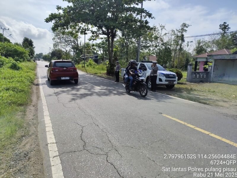 Patroli Satlantas Polres Pulang Pisau Giat Patroli Wilayah Pantau Lokasi Rawan Laka Lantas
