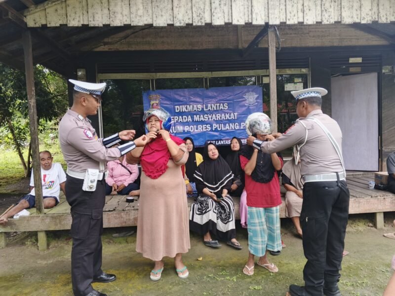 Satlantas Polres Pulang Pisau Laksanakan Dikmas Kampanye Keselamatan kepada Masyarakat