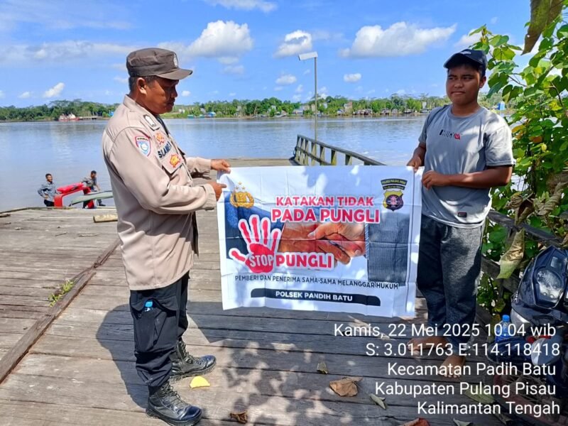 Bhabinkamtibmas Polsek Pandih Batu Sosialisasikan Program Saber Pungli