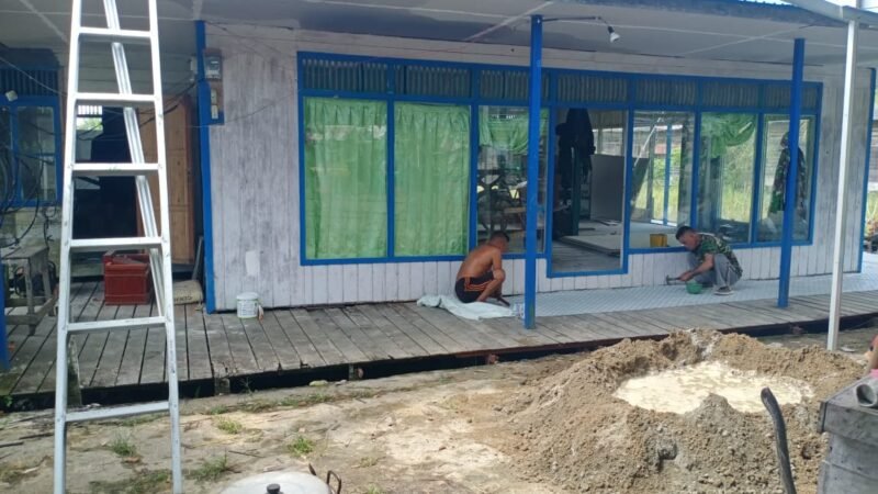 Pacu Target TMMD: Satgas Kodim 1002/HST Genjot Pengecoran Lantai Langgar Darussalam