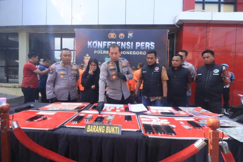 Polres Bojonegoro Berhasil Ungkap, Narkoba 17 Tersangka Diamankan