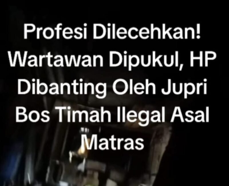 Dua Wartawan Diduga Dianiaya Saat Liputan, Bos Penadah Timah Ilegal di Matras Dilaporkan ke Polres Bangka