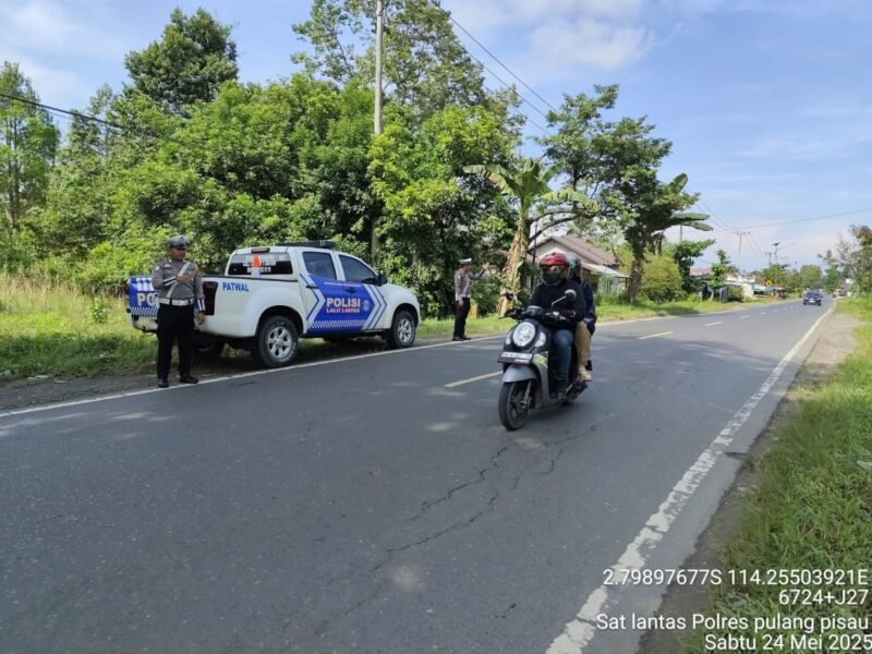 Tingkatkan Keamanan, Waspada Laka Lantas, Patroli Satlantas Polres Pulang Pisau Giat Patroli Pantau Wilayah Rawan Laka Lantas