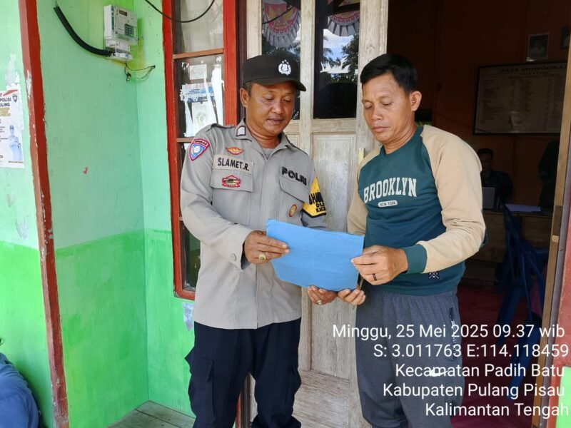 Polsek Pandih Batu Laksanakan Call center dan Ajak Masyarakat untuk menjadi Mitra dalam mejaga Kamtibmas