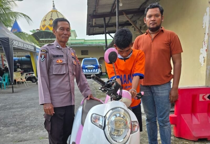 Pelaku Curanmor, Diamankan Polsek Kenjeran Setelah Ketahuan Mencuri di Kedinding Lor Surabaya