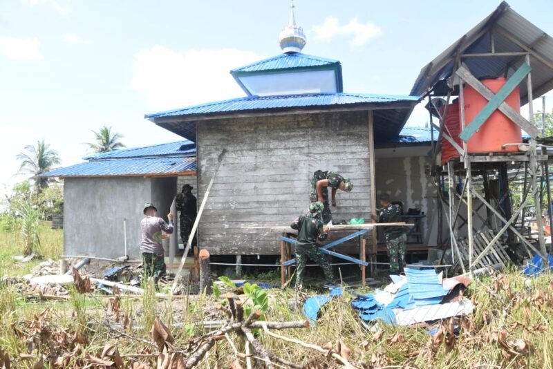 TMMD ke-124 Kodim, 1002/HST, Masuki Tahap Krusial Rehab Rumah Ibadah di Haruyan