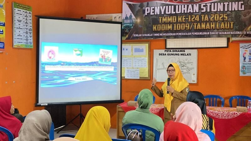 Sasaran Non Fisik Kembali Satgas TMMD Ke-124 Kodim 1009/Tanah Laut Gelar Penyuluhan Stunting