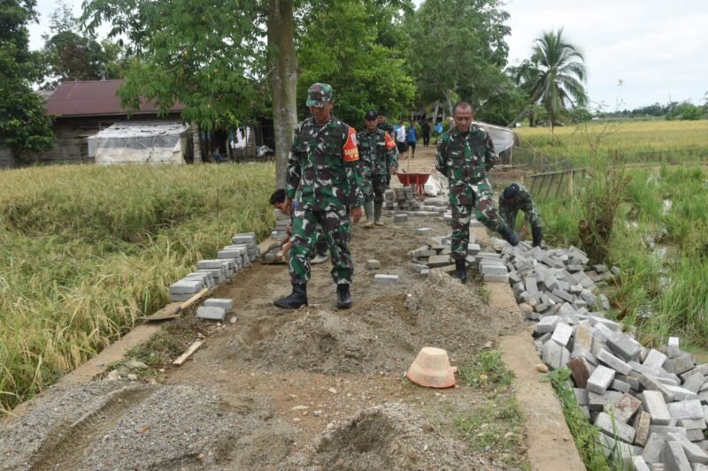 Dansatgas TMMD ke-124 Kodim 1002/HST Tinjau Progres Pembangunan di Pengambau Hilir Luar