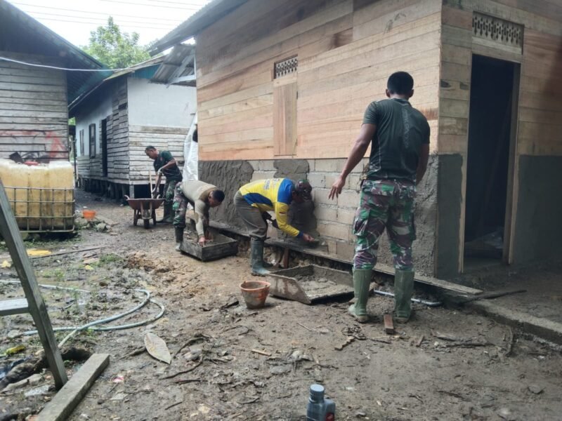 Satgas TMMD ke-124 Kodim 1002/HST Terus Gesa Rehab Rumah Tidak Layak Huni
