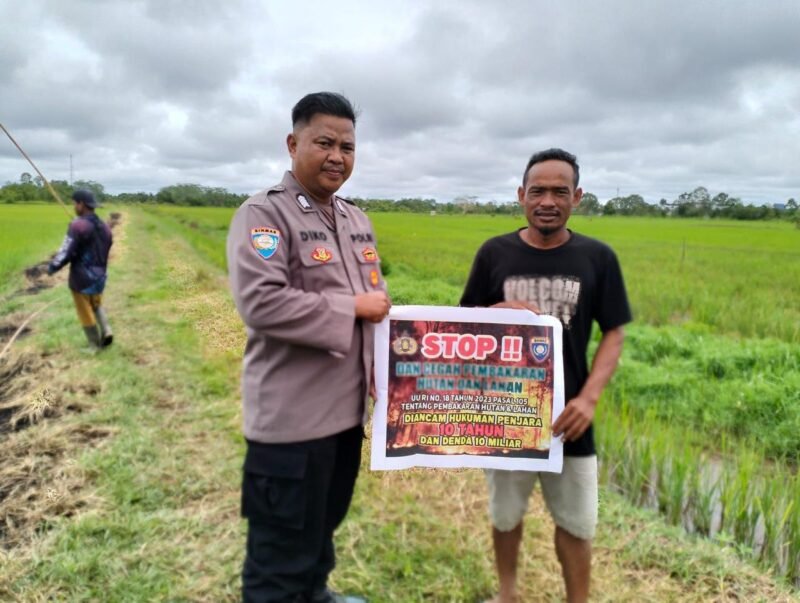 Giatkan Sambang di Daerah Rawan Karhutla, Polres Pulang Pisau Edukasi Masyarakat Cegah Karhutla