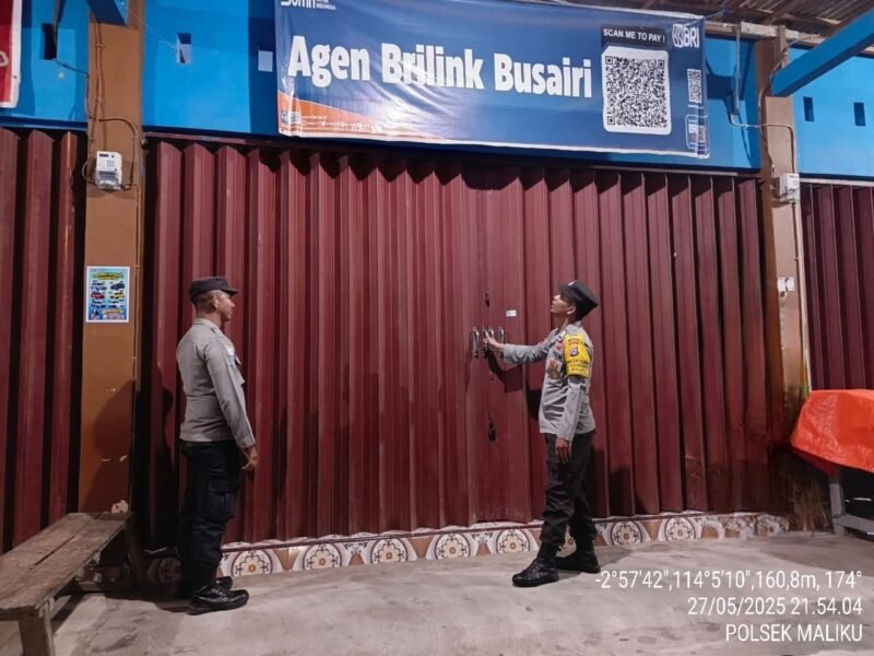 Polsek Maliku, Pastikan Sitkamtibmas Aman di Wilkumnya dengan Melaksanakan Kegiatan Patroli Malam
