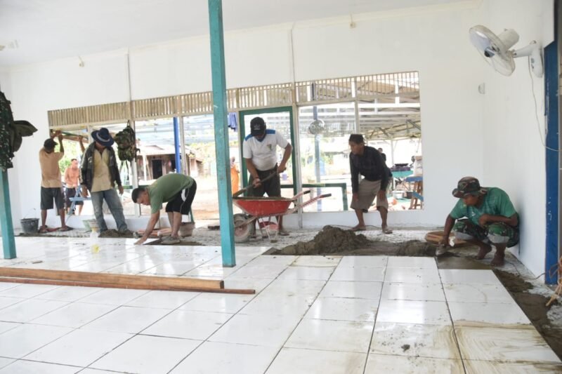 TNI Manunggal Membangun Desa (TMMD) ke-124, Kodim 1002/HST Kejar Penyelesaian Sasaran di Minggu Terakhir