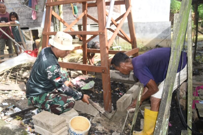 Program Unggulan KASAD, TNI Manunggal Air Bersih di TMMD ke-124 Kodim 1002/HST Terus Dikebut