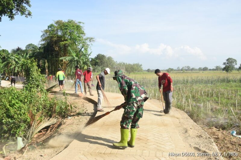 TMMD ke-124 Kodim 1002/HST Fokus Pembangunan Jalan 1030 Meter di Pengambau Hilir Luar