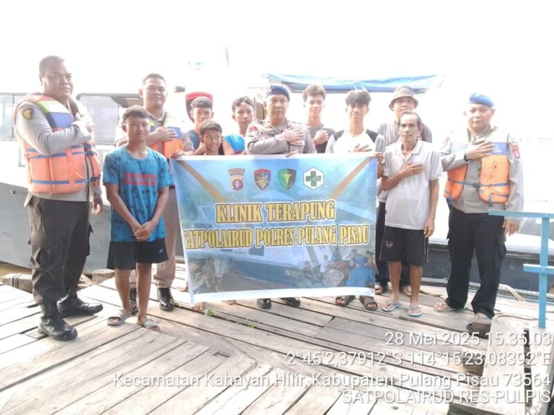 Satpolairud Polres Pulang Pisau, Bersama Sidokkes Hadirkan Klinik Terapung