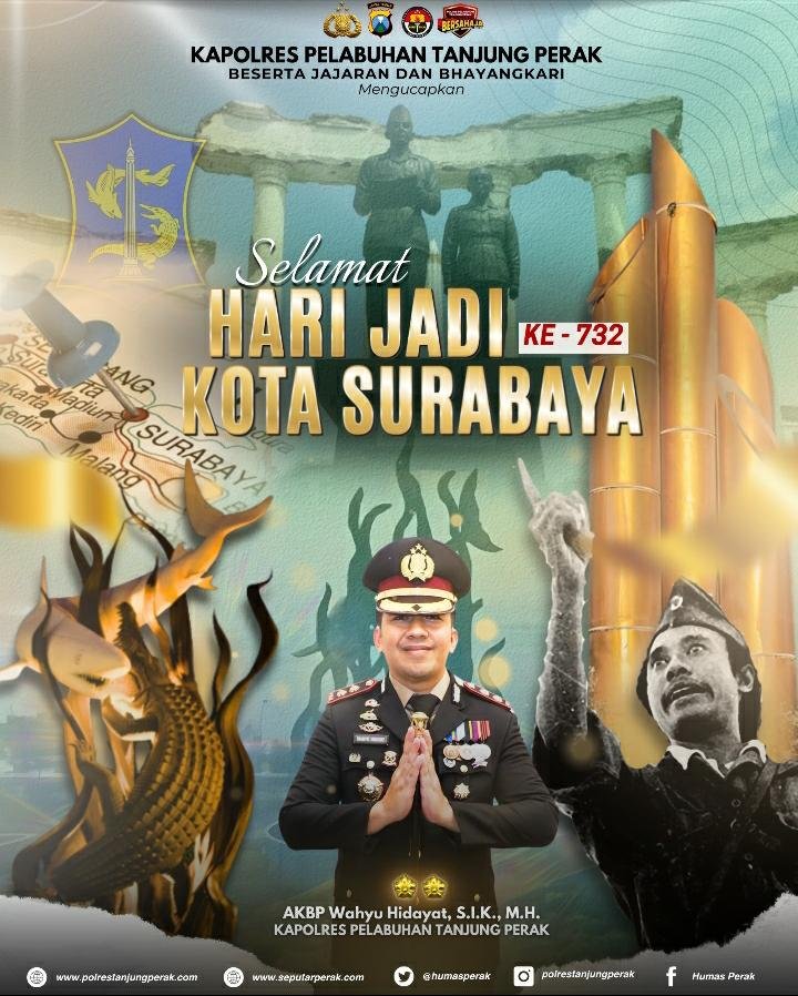 BRAVO AKBP WAHYU HIDAYAT, SIK., MH., MENYABUT HUT KOTA SURABAYA Ke 732