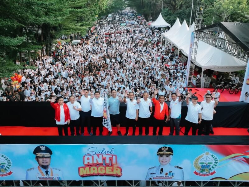 Danlantamal VI Hadiri Olahraga, Jalan Santai Sulsel Anti Mager 2025