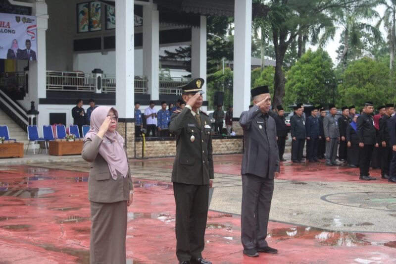 Danramil 1008-06/Banua Lawas Hadiri Upacara Hari Lahir Pancasila di Tabalong