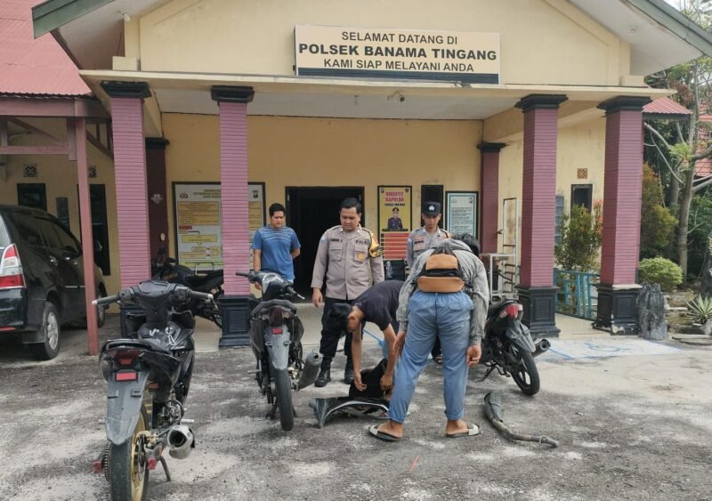 Polsek Banama Tingang Razia Knalpot Brong
