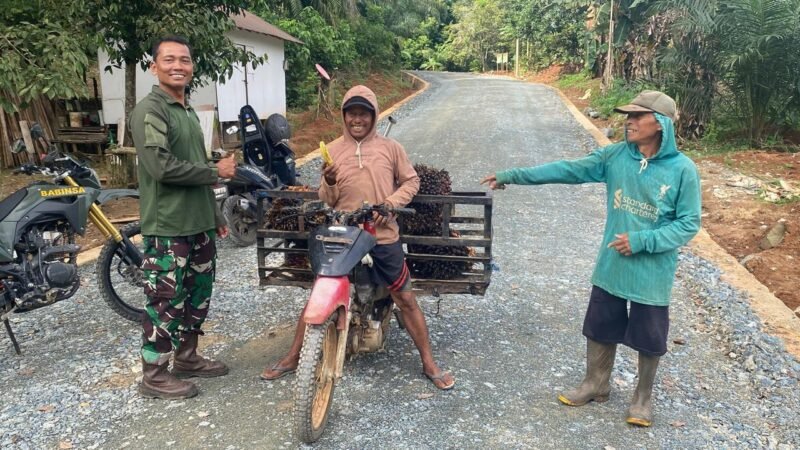 Belum Rampung, Namun Manfaat Dari Jalan Program TMMD Ke-124 Kodim 1009/Tla Telah Dirasakan Warga Sekitar