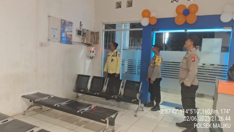 Cipkon Kamtibmas Kondusif, Personel Polsek Maliku Laksanakan Kegiatan Patroli Malam