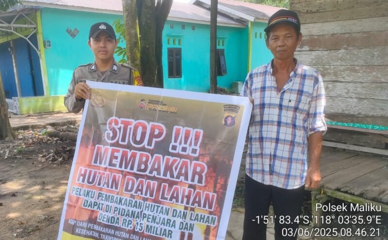 Deteksi Dini Cegah Karhutla, di Wilkum Polsek Maliku