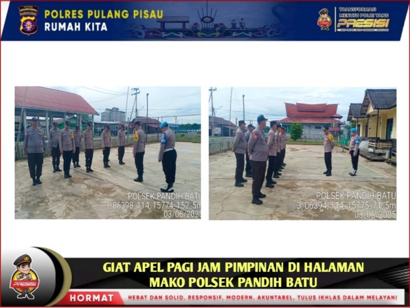 Polsek Pandih Batu Melaksanakan kegiatan Apel Pagi dan dilanjutkan Anev Minggu an serta Penyampaian arahan dari Pimpinan kepada Anggota terkait tugas di lapangan