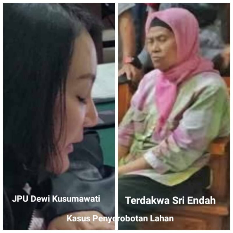 Terdakwa Sri Endah Mujiati Mengajukan Banding Setelah Di Vonis 3 Bulan,
Terbukti Melakukan Penyerobotan Lahan Milik The Tomy.