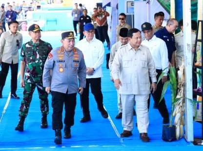 Profil Presiden Prabowo, Senang Panen Raya Jagung Inisiasi Polri Berhasil