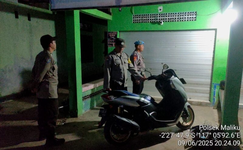 Melaksanakan Kegiatan Patroli Malam Polsek Maliku Pastikan Kamtibmas Aman di Wilkumnya
