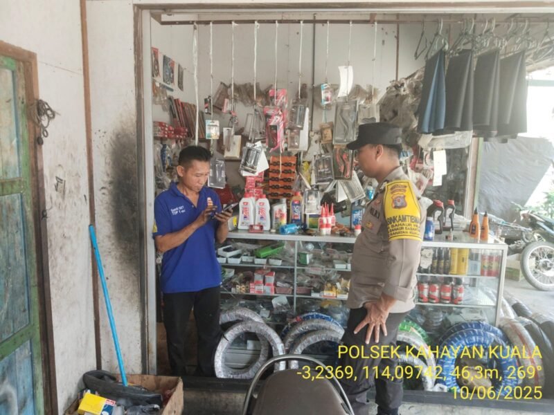 Polsek Kahayan Kuala, melaksanakan giat Binluh himbauan tentang larangan Narkoba di wilayah kecamatan Kahayan Kuala