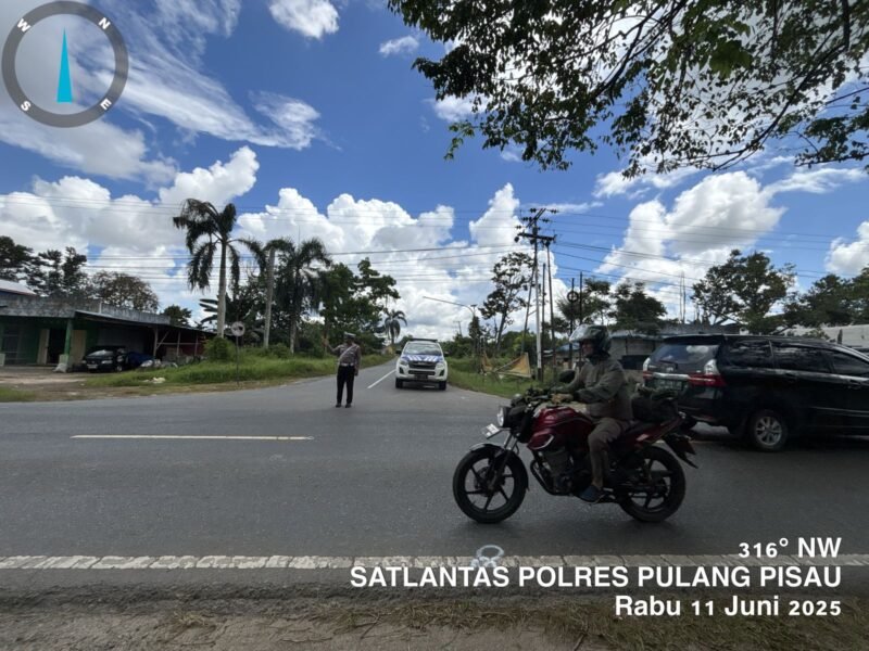 Tingkatkan Keamanan, Waspada Laka Lantas, Satlantas Polres Pulang Pisau Giat Patroli Pantau Wilayah Rawan Laka Lantas