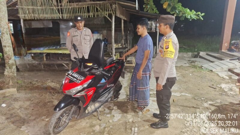 Konsisten Melaksanakan KRYD Polsek Maliku Ciptakan kamtibmas Kondusif di Wilkumnya