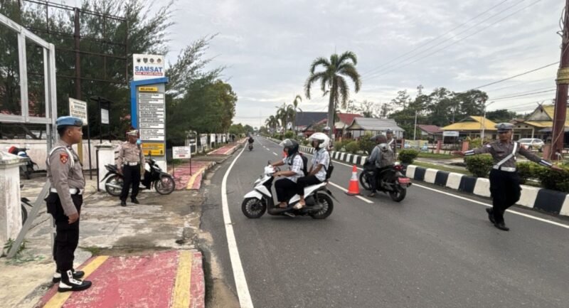 Pastikan Prosedur Dijalankan, Propam Polres Pulang Pisau Turun Awasi Razia Ranmor Gabungan