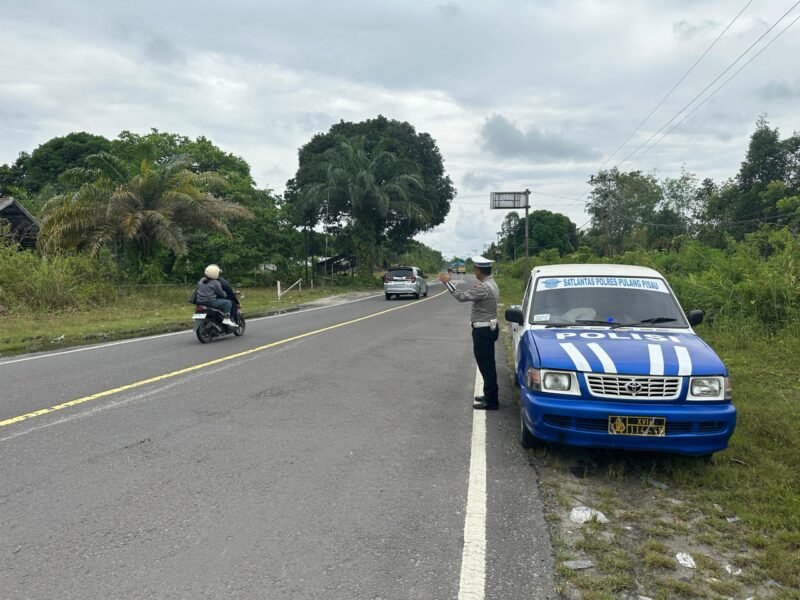 Patroli Satlantas Polres Pulang Pisau, Giat Patroli Wilayah Pantau Lokasi Rawan Laka Lantas