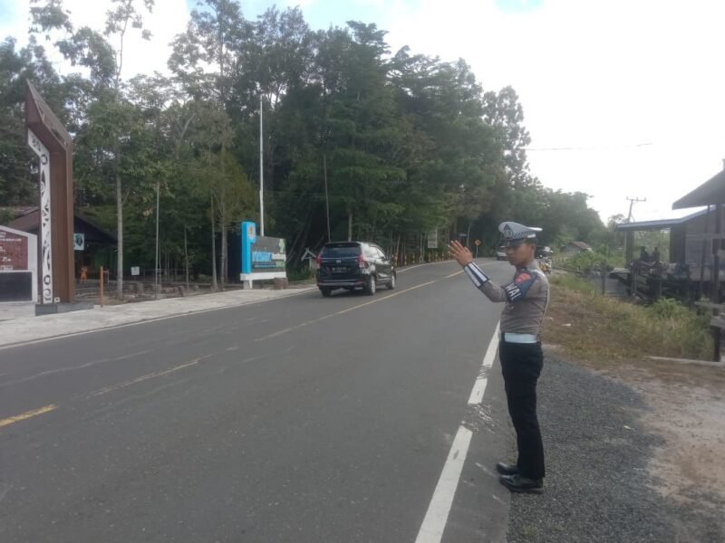Personel Satlantas Polres Pulang Pisau, Laksanakan Patroli Rutin untuk Antisipasi Daerah Rawan Laka