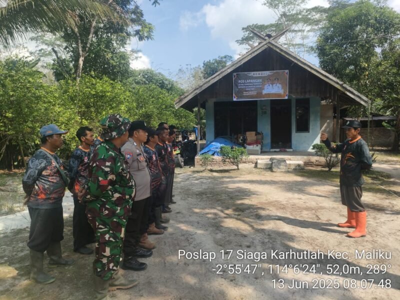 Poslap 17 Kec. Maliku, Melaksanakan Apel Kesiapan Patroli Pencegahan Karhutla