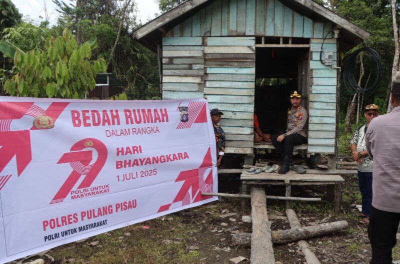 Kapolres Pulpis Tinjau Lokasi Bedah Rumah Warga Kurang Mampu