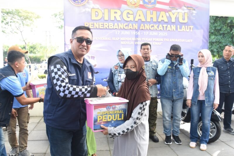 Meriahkan HUT ke-69 Puspenerbal, Dankodiklatal Ikuti Scooter Riding Vespa