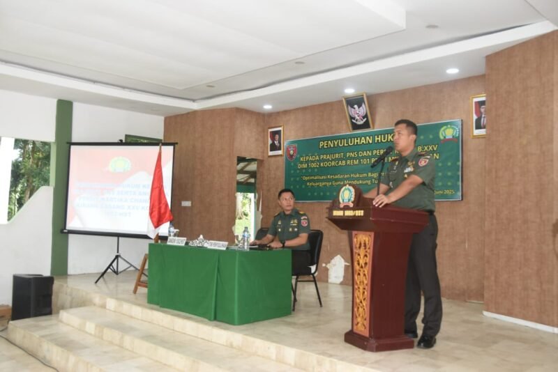 Cegah Pelanggaran, Kodim 1002/HST dan Persit Ikuti Penyuluhan Hukum Dari Kumdam VI/Mulawarman
