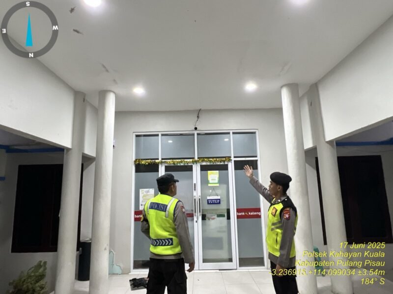 Rutinitas Personil Polsek Kahayan Kuala guna cegah terjadinya bahaya tindak kejahatan, Kali ini dengan sasaran Objek Vital dan fasilitas Umum juga daerah rawan Kejahatan, guna cipta Sitkamtibmas yang aman terkendali