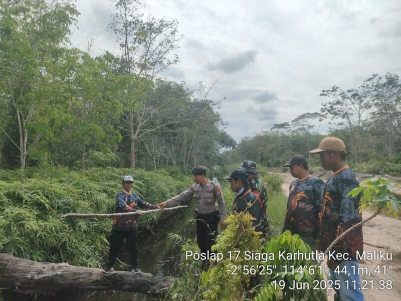Polsek Maliku Laksanakan Patroli di daerah Rawan Karhutla Wilkum Polsek Maliku