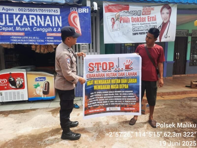 Polsek Maliku Sosialisasikan Larangan Karhutla dilingkungan Warga Masyarakat