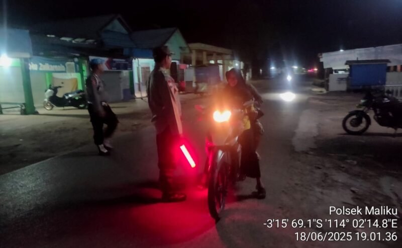 Meminimalisir Potensi Gangguan Kamtibmas di Wilkumnya Polsek Maliku Laksanakan KRYD