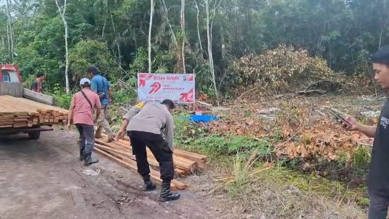 Aksi Nyata Polres Pulang Pisau: Bedah Rumah Dimulai Sambut HUT Bhayangkara ke-79