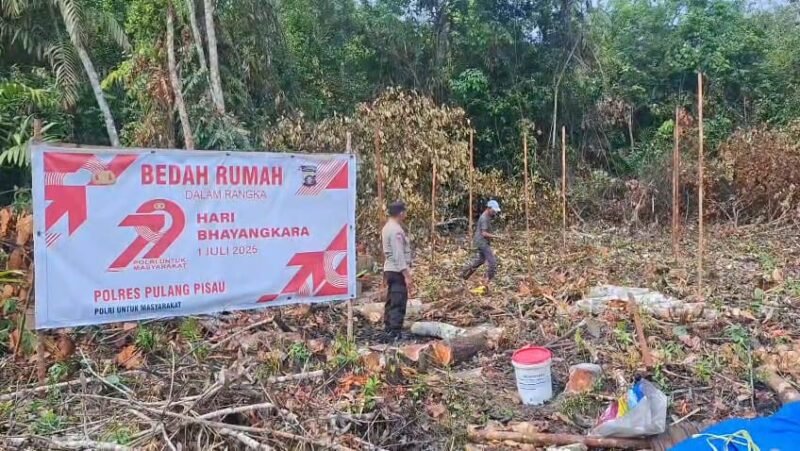 Bedah Rumah Dimulai, Polres Pulang Pisau Wujudkan Komitmen Sosial di Momen HUT Bhayangkara ke-79