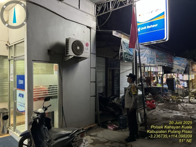 Rutinitas Personil Polsek Kahayan Kuala guna cegah terjadinya bahaya tindak kejahatan
