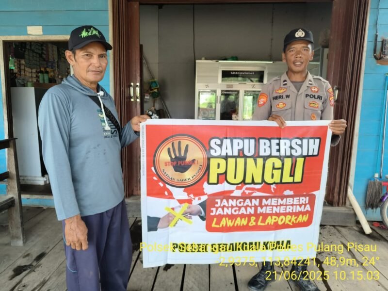 Door To Door Polsek Sebangau Kuala laksanakan sosialisasi Saber Pungli