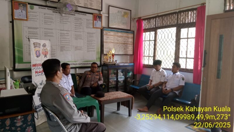 Gelar Minggu Kasih, Polsek Kahayan Kuala dengarkan Keluhan dan Harapan Masyarakat Desa Bahaur Tengah Kec.Kahayan Kuala