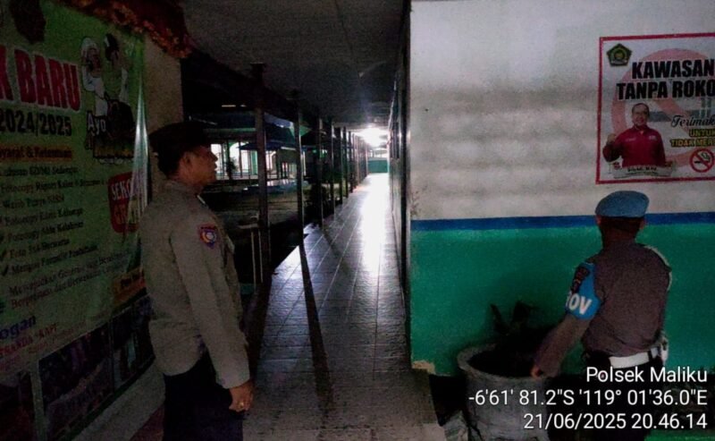 Polsek Maliku Tekan Potensi Gangguan Kamtibmas dengan Kegiatan Patroli Malam